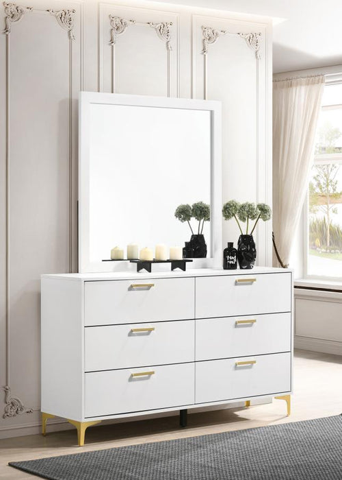 Kendall - 6-Drawer Dresser With Mirror – Dresser & Mirror by CoasterEveryday at Furniture Wholesale Plus , Nashville furniture store