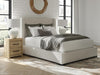 Brozmont - Queen Upholstered Storage Bed - Oatmeal – Storage Beds by Benchcraft® at Furniture Wholesale Plus , Nashville furniture store