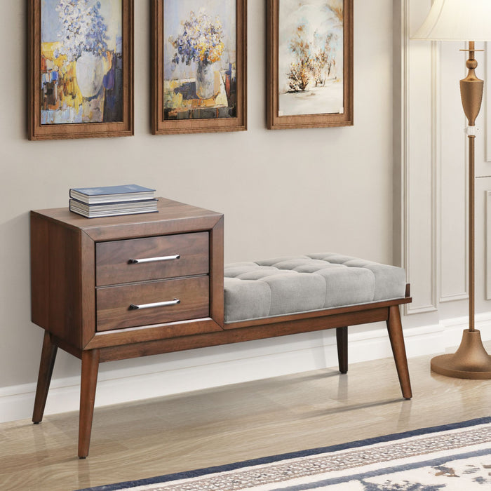 Malibu - Bench - Walnut – Storage Benches by Elements International at Furniture Wholesale Plus , Nashville furniture store