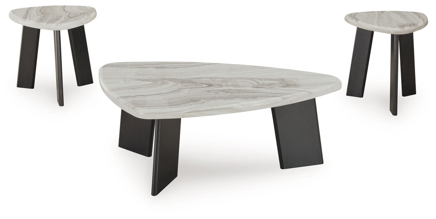 Lilyberg - Occasional Table Set (Set of 3) - Gray / Black – Table Sets by Signature Design by Ashley® at Furniture Wholesale Plus , Nashville furniture store