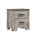 Millers Cove - 2-Drawer Nightstand - Distressed Gray – Accent Nightstands by Elements International at Furniture Wholesale Plus , Nashville furniture store