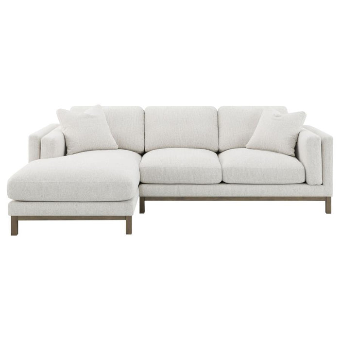 Geneva - Boucle Upholstered Sectional Chaise Sofa - Sand – Stationary Sectionals by Coaster Fine Furniture at Furniture Wholesale Plus , Nashville furniture store