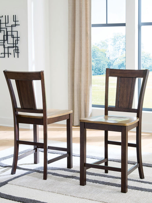 Rylandeen - Barstool (Set of 2) - Light Brown / Dark Brown – Stool Sets by Signature Design by Ashley® at Furniture Wholesale Plus , Nashville furniture store