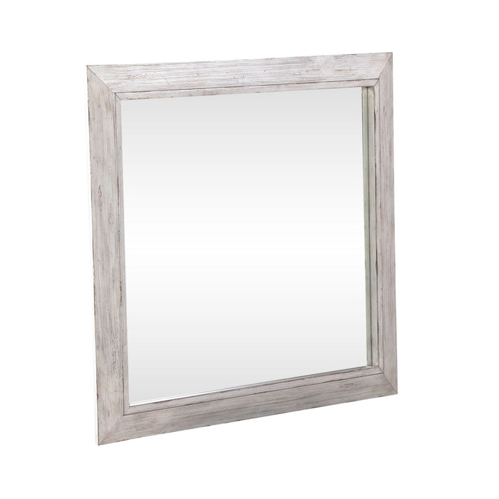 River Place - Mirror - Riverstone White & Tobacco – Mirrors by Liberty Furniture at Furniture Wholesale Plus , Nashville furniture store