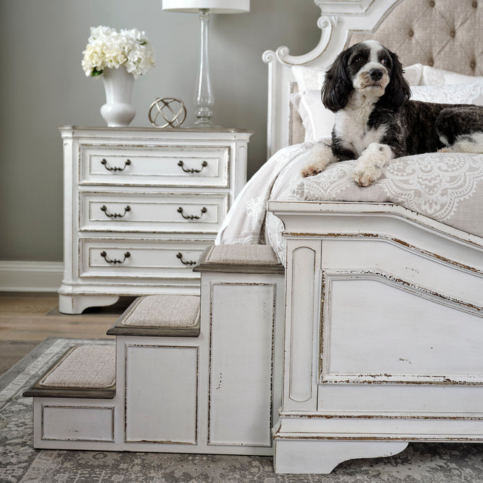 Magnolia Manor - Pet Steps - Antique White – Pet Steps by Liberty Furniture at Furniture Wholesale Plus , Nashville furniture store