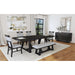 Transcend - Dining Bench - Charcoal / Light Gray – Upholstered Benches by Elements International at Furniture Wholesale Plus , Nashville furniture store