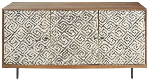 Kerrings - Brown / Black / White - Accent Cabinet - Premium Accent Cabinets from Signature Design by Ashley® - Just $818! Shop now at Furniture Wholesale Plus  We are the best furniture store in Nashville, Hendersonville, Goodlettsville, Madison, Antioch, Mount Juliet, Lebanon, Gallatin, Springfield, Murfreesboro, Franklin, Brentwood