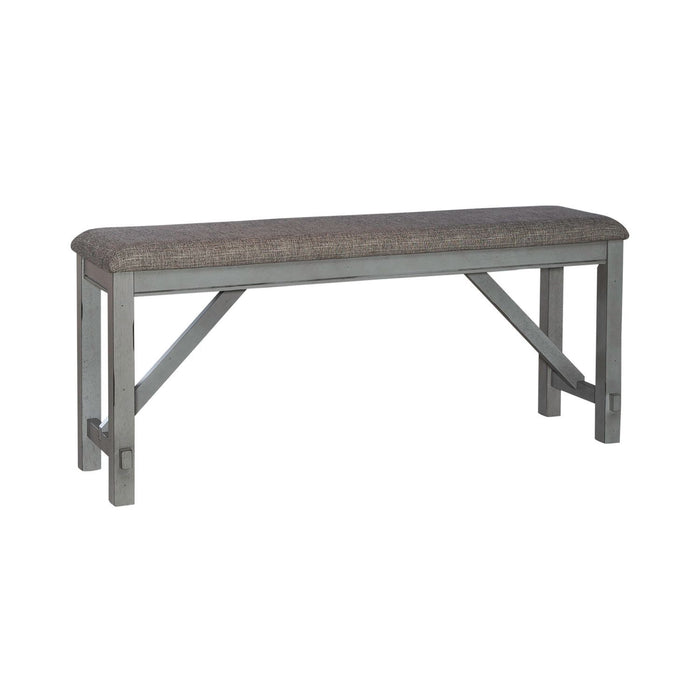 Newport - Counter Height Dining Bench - Smokey Gray / Carbon Gray – Counter Benches by Liberty Furniture at Furniture Wholesale Plus , Nashville furniture store