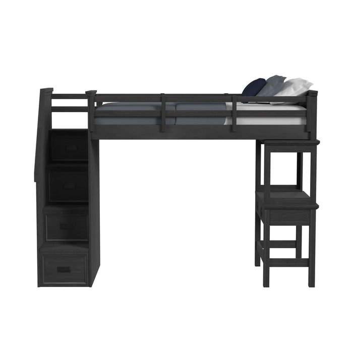 Hampton Kids - Loft With Staircase And Desk With Speaker – Loft Beds by Elements International at Furniture Wholesale Plus , Nashville furniture store