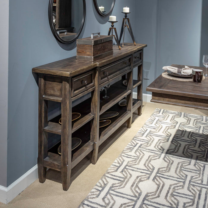 Paradise Valley - Hall Console Table - Saddle Brown – Console Tables by Liberty Furniture at Furniture Wholesale Plus , Nashville furniture store