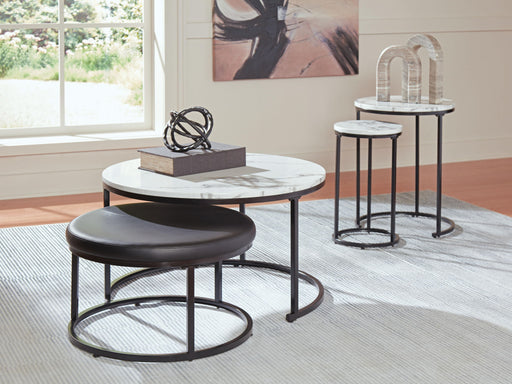Jusmour - Occasional Nesting Table (Set of 4) - Black / White – Nesting Tables by Signature Design by Ashley® at Furniture Wholesale Plus , Nashville furniture store