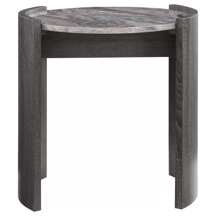 Gladstone - Round Faux Marble Top Table – End Tables by Coaster Fine Furniture at Furniture Wholesale Plus , Nashville furniture store