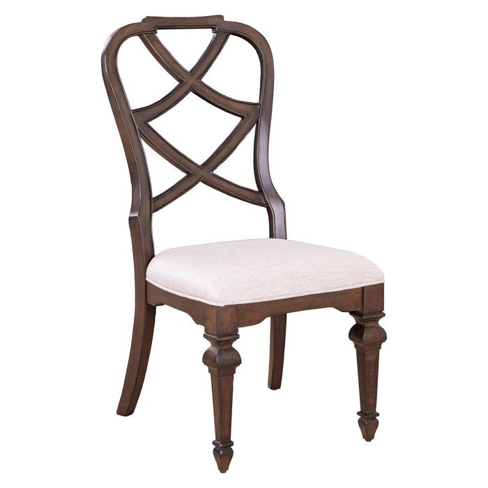 Providence Park - Wood Back Side Chair - Chateau Brown – Side Chairs by Liberty Furniture at Furniture Wholesale Plus , Nashville furniture store