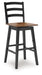 Wildenauer - Tall Swivel Barstool (Set of 2) - Brown / Black – Stool Sets by Signature Design by Ashley® at Furniture Wholesale Plus , Nashville furniture store