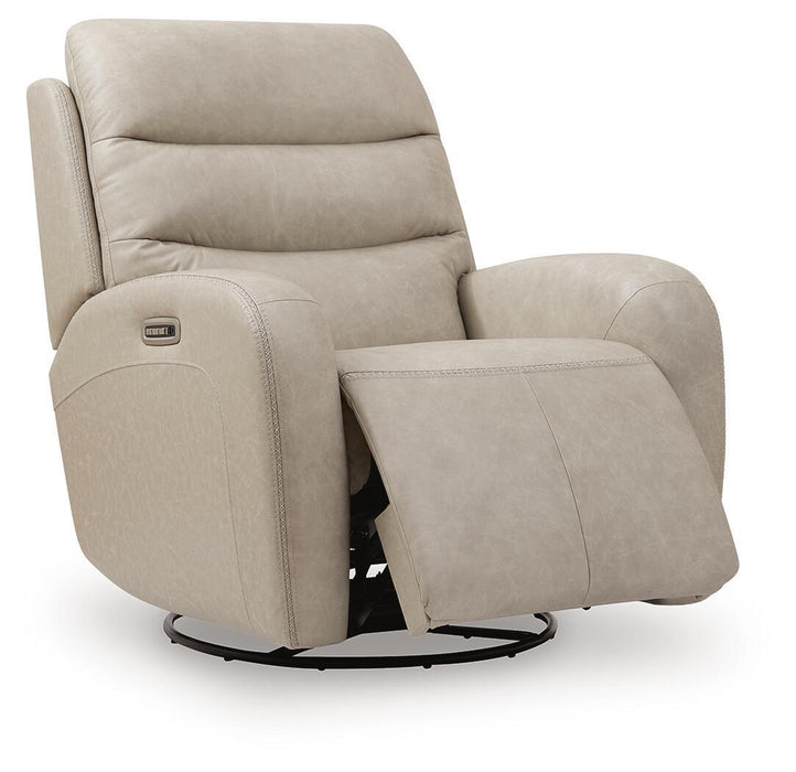 Motion-Max - Swivel Glider Power Recliner - Stonewash – Swivel Glider Chairs by Signature Design by Ashley® at Furniture Wholesale Plus , Nashville furniture store