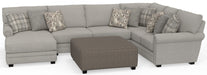 Livingston - Sectional With Comfort Coil Seating, 40" Cocktail Ottoman And Accent Pillows Included – 2 Piece Living Room Sets by Jackson at Furniture Wholesale Plus , Nashville furniture store