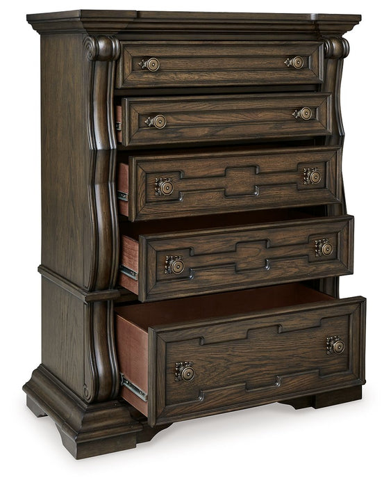 Maylee - Five Drawer Chest - Dark Brown – Accent Chests by Signature Design by Ashley® at Furniture Wholesale Plus , Nashville furniture store