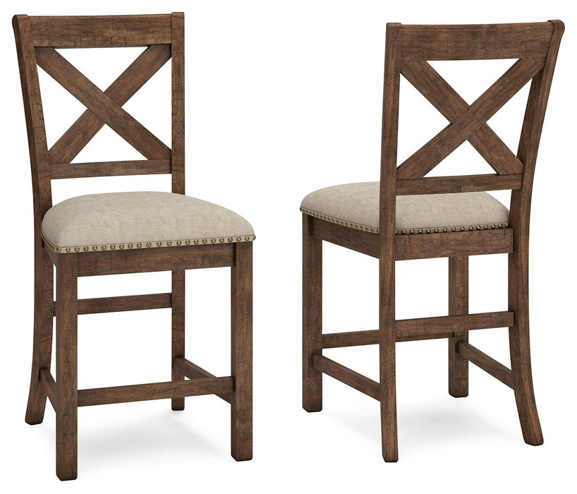 Moriville - Upholstered Barstool (Set of 2) - Beige – Stool Sets by Signature Design by Ashley® at Furniture Wholesale Plus , Nashville furniture store