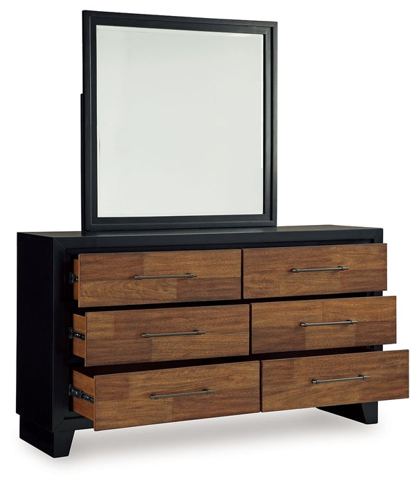 Kraeburn - Dresser And Mirror - Brown / Black – Dresser & Mirror by Benchcraft® at Furniture Wholesale Plus , Nashville furniture store