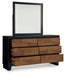 Kraeburn - Dresser And Mirror - Brown / Black – Dresser & Mirror by Benchcraft® at Furniture Wholesale Plus , Nashville furniture store