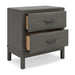 Mazing - Two Drawer Night Stand - Gray – Accent Nightstands by Signature Design by Ashley® at Furniture Wholesale Plus , Nashville furniture store