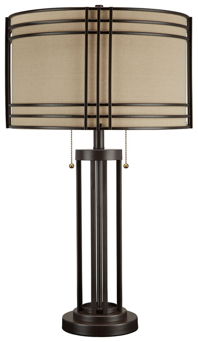 Hanswell - Metal Table Lamp  - Dark Brown – Table Lamps by Signature Design by Ashley® at Furniture Wholesale Plus , Nashville furniture store