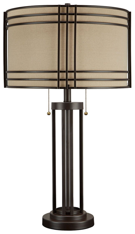 Hanswell - Dark Brown - Metal Table Lamp - Premium Table Lamps from Signature Design by Ashley® - Just $168! Shop now at Furniture Wholesale Plus  We are the best furniture store in Nashville, Hendersonville, Goodlettsville, Madison, Antioch, Mount Juliet, Lebanon, Gallatin, Springfield, Murfreesboro, Franklin, Brentwood