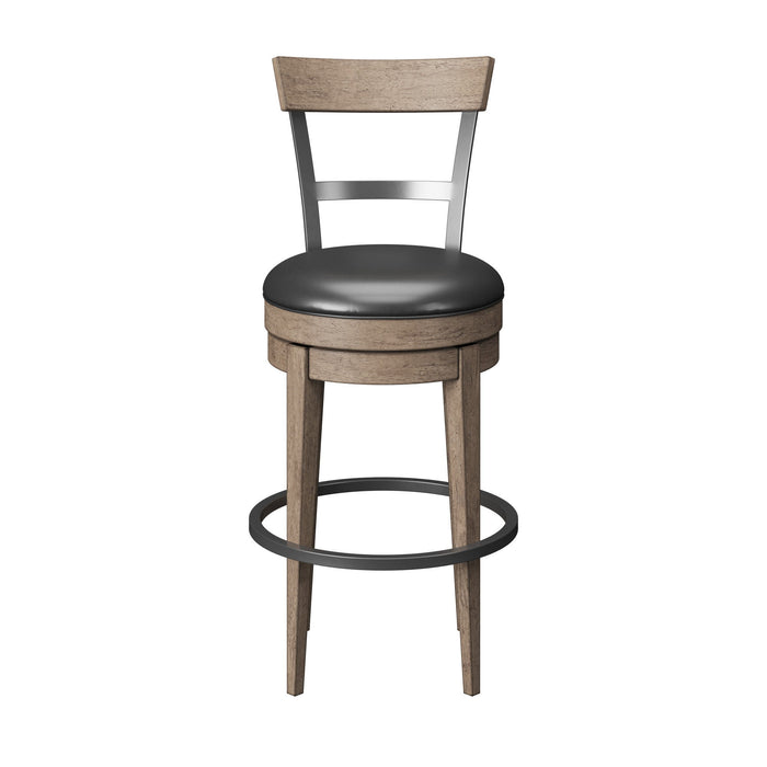 Benton - Swivel Bar Stool - Brown / Dark - Premium Bar Height (28"-30") from Emerald Home - Just $289! Shop now at Furniture Wholesale Plus  We are the best furniture store in Nashville, Hendersonville, Goodlettsville, Madison, Antioch, Mount Juliet, Lebanon, Gallatin, Springfield, Murfreesboro, Franklin, Brentwood