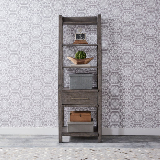 Modern Farmhouse - Leaning Bookcase – Standard Bookcases by Liberty Furniture at Furniture Wholesale Plus , Nashville furniture store