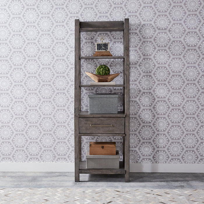 Modern Farmhouse - Leaning Bookcase – Standard Bookcases by Liberty Furniture at Furniture Wholesale Plus , Nashville furniture store