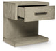 Fawnburg - One Drawer Night Stand - Gray – Nightstands w/ Charging Stations by Millennium® by Ashley at Furniture Wholesale Plus , Nashville furniture store