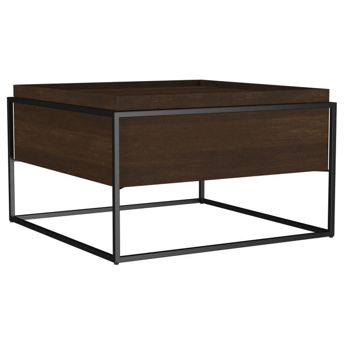 Fulton - Square - Mango Wood Coffee Table - Dark Brown – Coffee Tables by Coaster Fine Furniture at Furniture Wholesale Plus , Nashville furniture store
