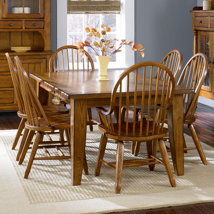 Treasures - Rectangular Leg Table - Rustic Oak – Dining Tables by Liberty Furniture at Furniture Wholesale Plus , Nashville furniture store