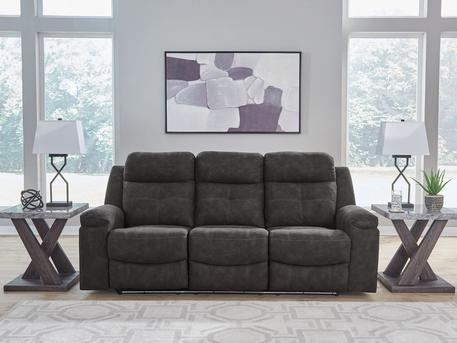 Brysonview - Reclining Sofa - Charcoal – Reclining Sofas by Benchcraft® at Furniture Wholesale Plus , Nashville furniture store