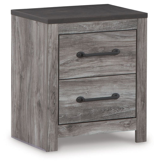 Bronyan - Dark Gray - Two Drawer Night Stand - Premium Accent Nightstands from Signature Design by Ashley® - Just $198! Shop now at Furniture Wholesale Plus  We are the best furniture store in Nashville, Hendersonville, Goodlettsville, Madison, Antioch, Mount Juliet, Lebanon, Gallatin, Springfield, Murfreesboro, Franklin, Brentwood