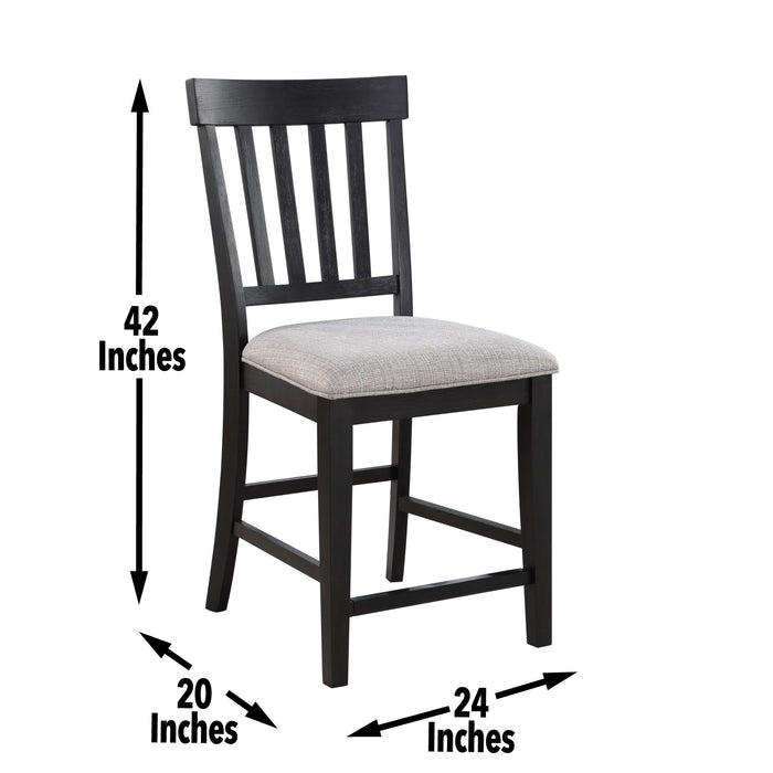 Halle - Counter Chair (Set of 2) - Dark Brown – Chair Sets by Steve Silver Furniture at Furniture Wholesale Plus , Nashville furniture store