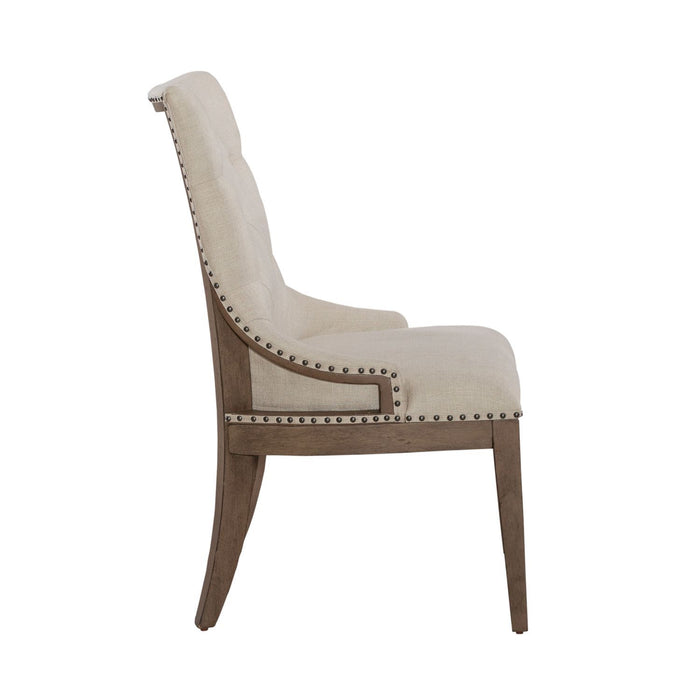 Americana Farmhouse - Upholstered Shelter Side Chair – Side Chairs by Liberty Furniture at Furniture Wholesale Plus , Nashville furniture store