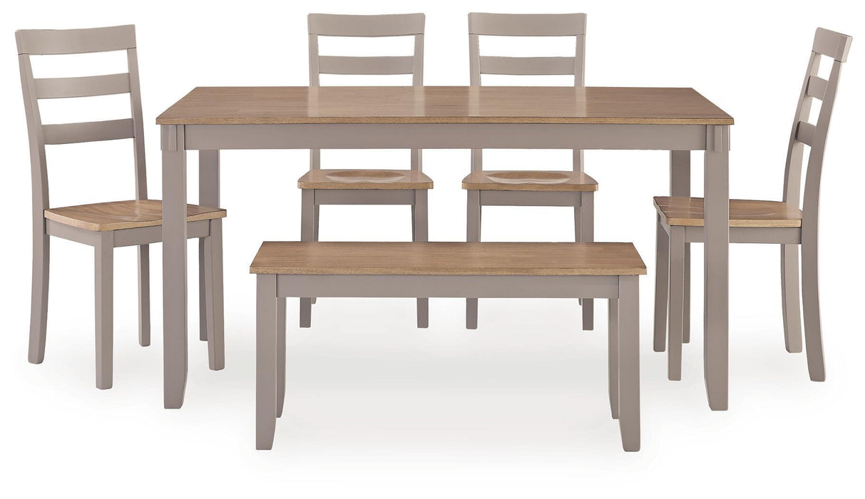 Harperfeld - Dining Room Table Set (Set of 6) - Natural / Gray – 6 Piece Dining Room Sets by Signature Design by Ashley® at Furniture Wholesale Plus , Nashville furniture store