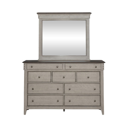 Ivy Hollow - Dresser & Mirror - Weathered Linen / Dusty Taupe – Dresser & Mirror by Liberty Furniture at Furniture Wholesale Plus , Nashville furniture store