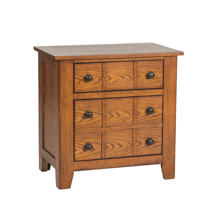 Grandpas Cabin - Nightstand - Aged Oak – Accent Nightstands by Liberty Furniture at Furniture Wholesale Plus , Nashville furniture store