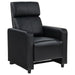 Toohey - Upholstered Home Theater Push Back Recliner - Black - Premium Reclining Chairs from CoasterEveryday - Just $399! Shop now at Furniture Wholesale Plus  We are the best furniture store in Nashville, Hendersonville, Goodlettsville, Madison, Antioch, Mount Juliet, Lebanon, Gallatin, Springfield, Murfreesboro, Franklin, Brentwood