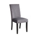 Napoli - Velvet Side Chair (Set of 2) - Gray – Chair Sets by Steve Silver Furniture at Furniture Wholesale Plus , Nashville furniture store