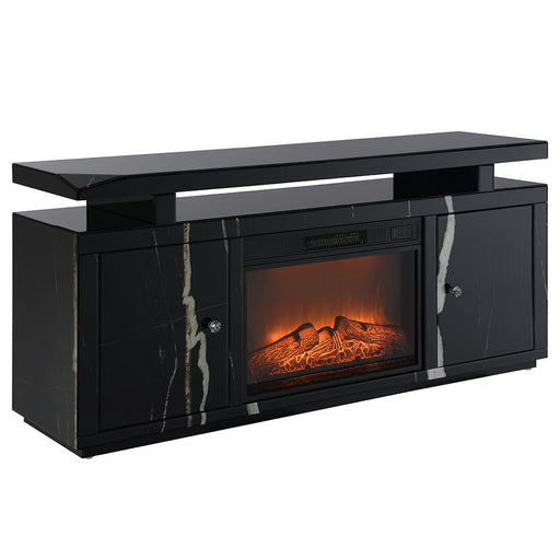 Drisana - TV Stand With Fireplace - Black Mirrored Finish - Premium Fireplace TV Stands from ACME - Just $1299! Shop now at Furniture Wholesale Plus  We are the best furniture store in Nashville, Hendersonville, Goodlettsville, Madison, Antioch, Mount Juliet, Lebanon, Gallatin, Springfield, Murfreesboro, Franklin, Brentwood