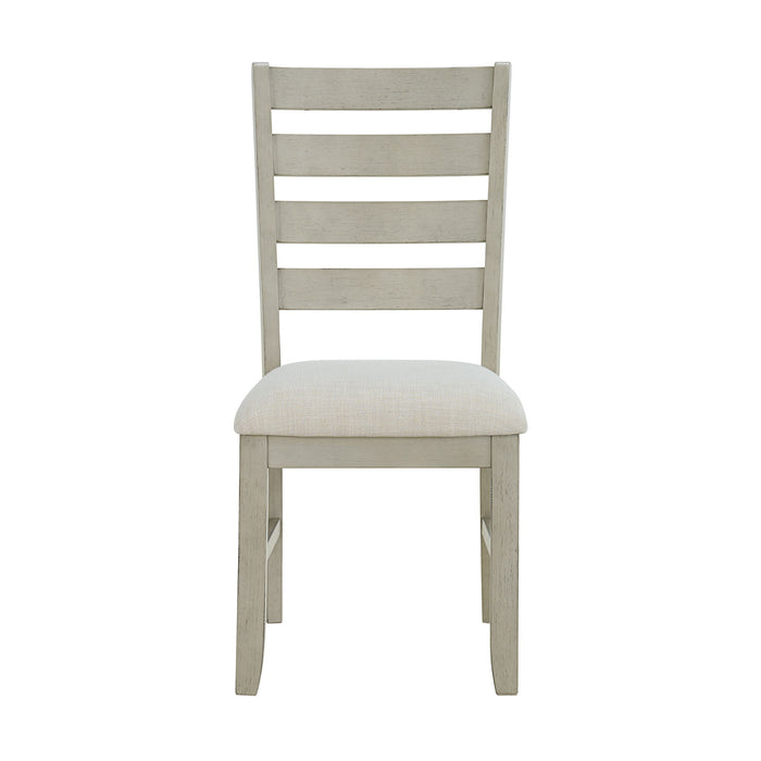 Farmington - Ladder Back Dining Side Chair (Set of 2) - Washed Stone / Light Beige – Chair Sets by Elements International at Furniture Wholesale Plus , Nashville furniture store
