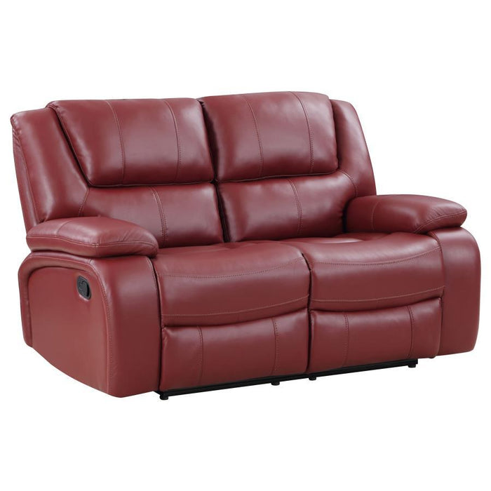 Camila - Upholstered Motion Reclining Loveseat – Reclining Loveseats by Coaster Fine Furniture at Furniture Wholesale Plus , Nashville furniture store