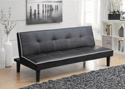 Katrina - Upholstered Tufted Convertible Sofa Bed - Black – Futon Sofas by CoasterEveryday at Furniture Wholesale Plus , Nashville furniture store