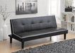 Katrina - Upholstered Tufted Convertible Sofa Bed - Black – Futon Sofas by CoasterEveryday at Furniture Wholesale Plus , Nashville furniture store