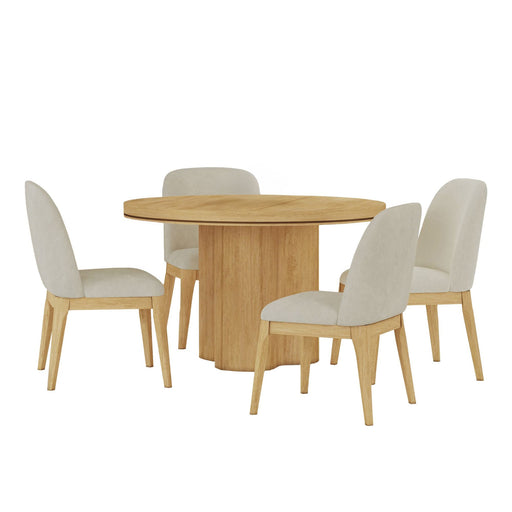 Rosalie - Standard Height Round Dining Set – 5 Piece Dining Room Sets by Elements International at Furniture Wholesale Plus , Nashville furniture store