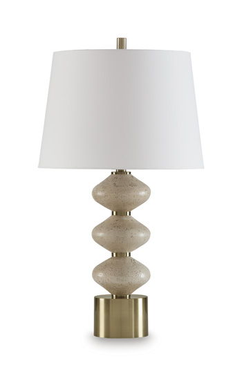 Wardthrone - Poly Table Lamp - Beige / Gold Finish – Table Lamps by Signature Design by Ashley® at Furniture Wholesale Plus , Nashville furniture store