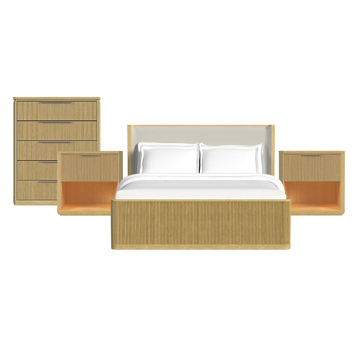 Sylvie - Bedroom Set With Upholstered Bed – 3 Piece Bedroom Sets by Elements International at Furniture Wholesale Plus , Nashville furniture store
